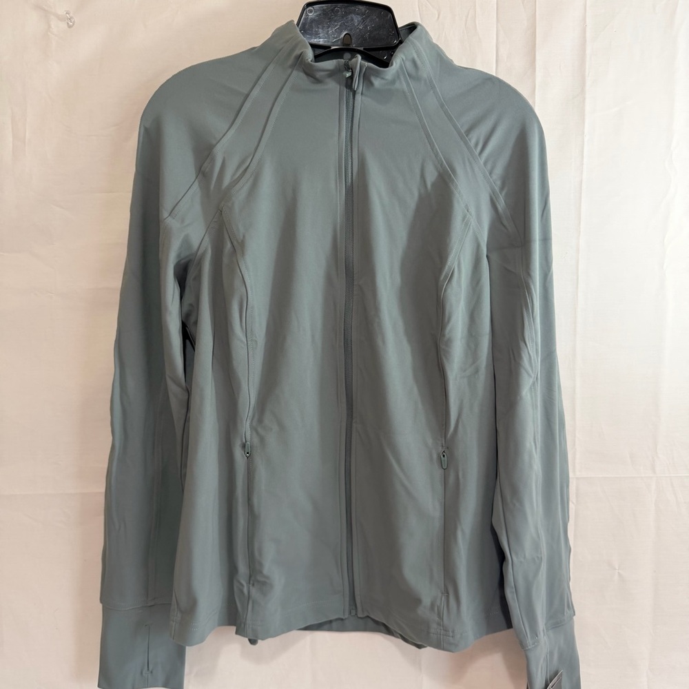 Avia Womens SoftSculpt Workout Activewear Jacket in Sage Green L (12-14)
